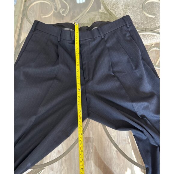 Dockers Mens Pinstriped Wool Blend Dress Pants W38 L32 Black - Picture 4 of 6